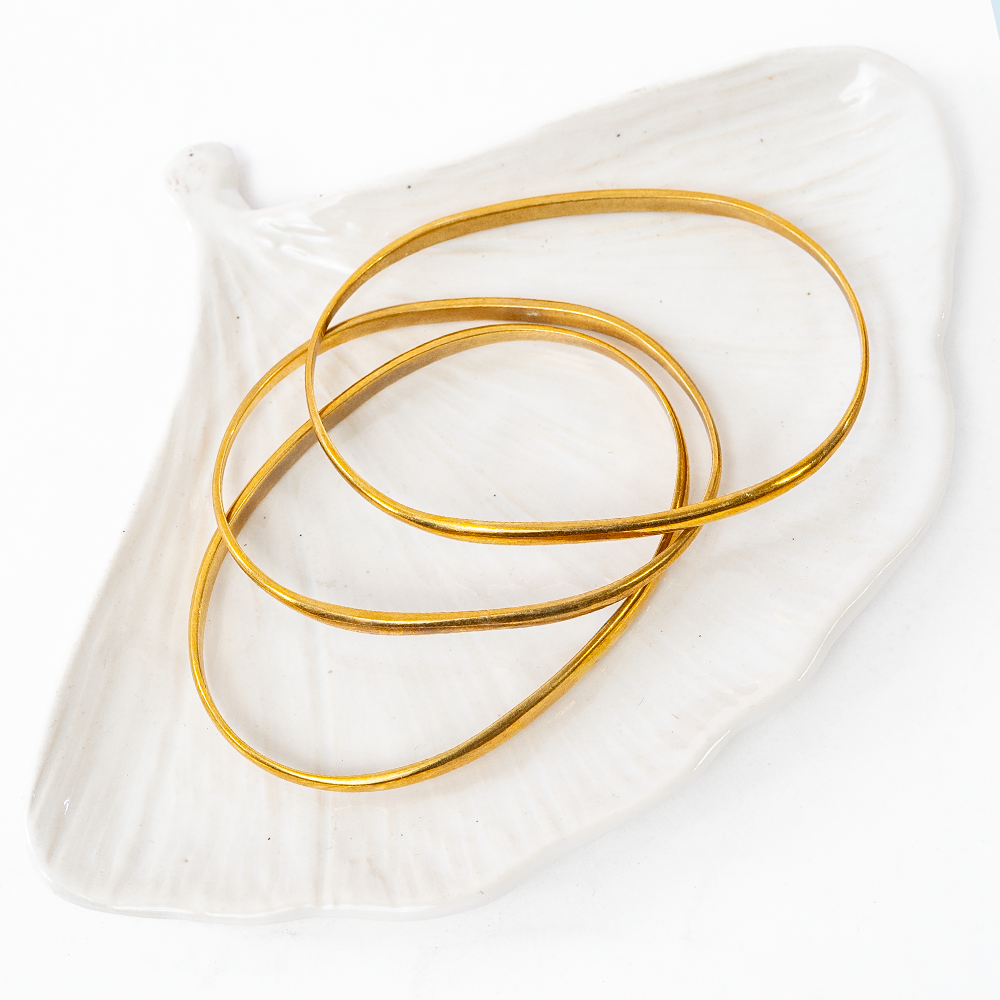 Brass Bracelet | Oval set of 3 - SALE