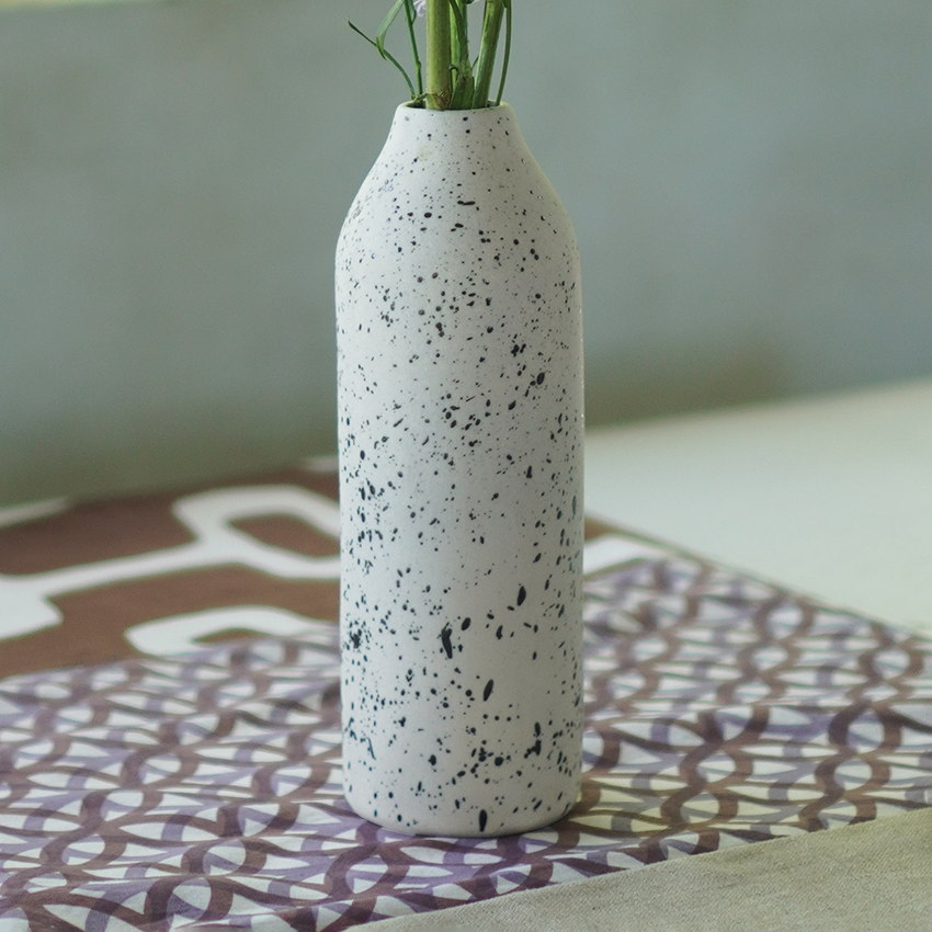 Ceramic Tall Vase | Speckled