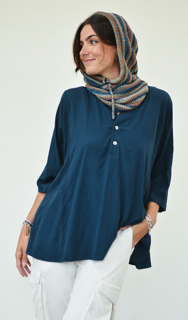 Tunic Top | Navy (one size)