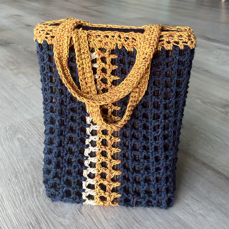 Crochet Mini Square Bag | Dark