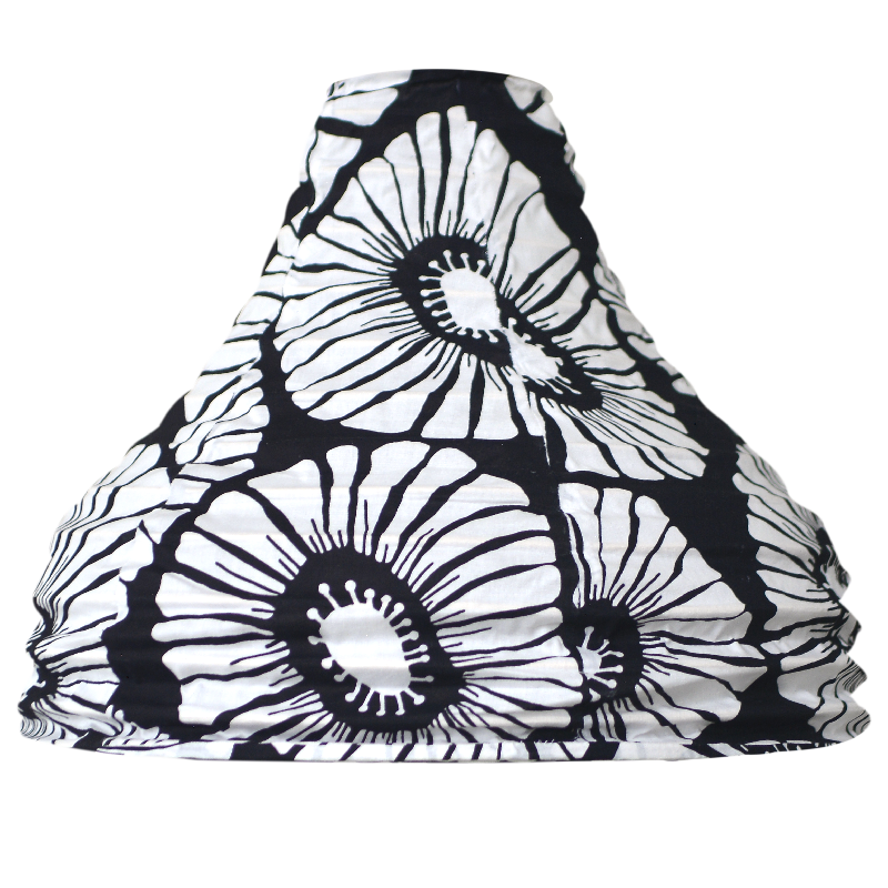 Hanging Lampshade | Retro Black & White Bell - SALE