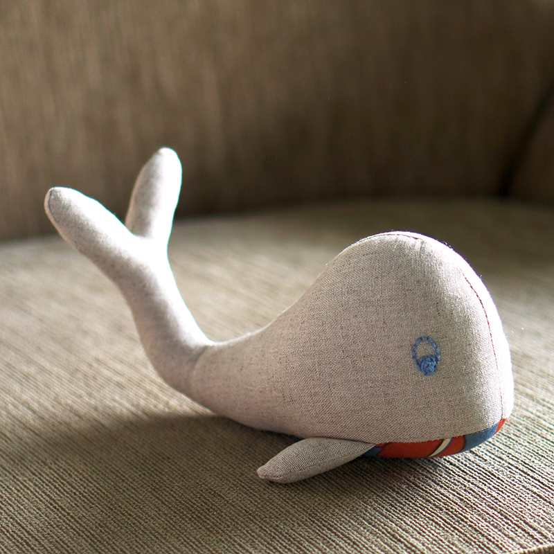 Scrappy Baby Whale | Linen