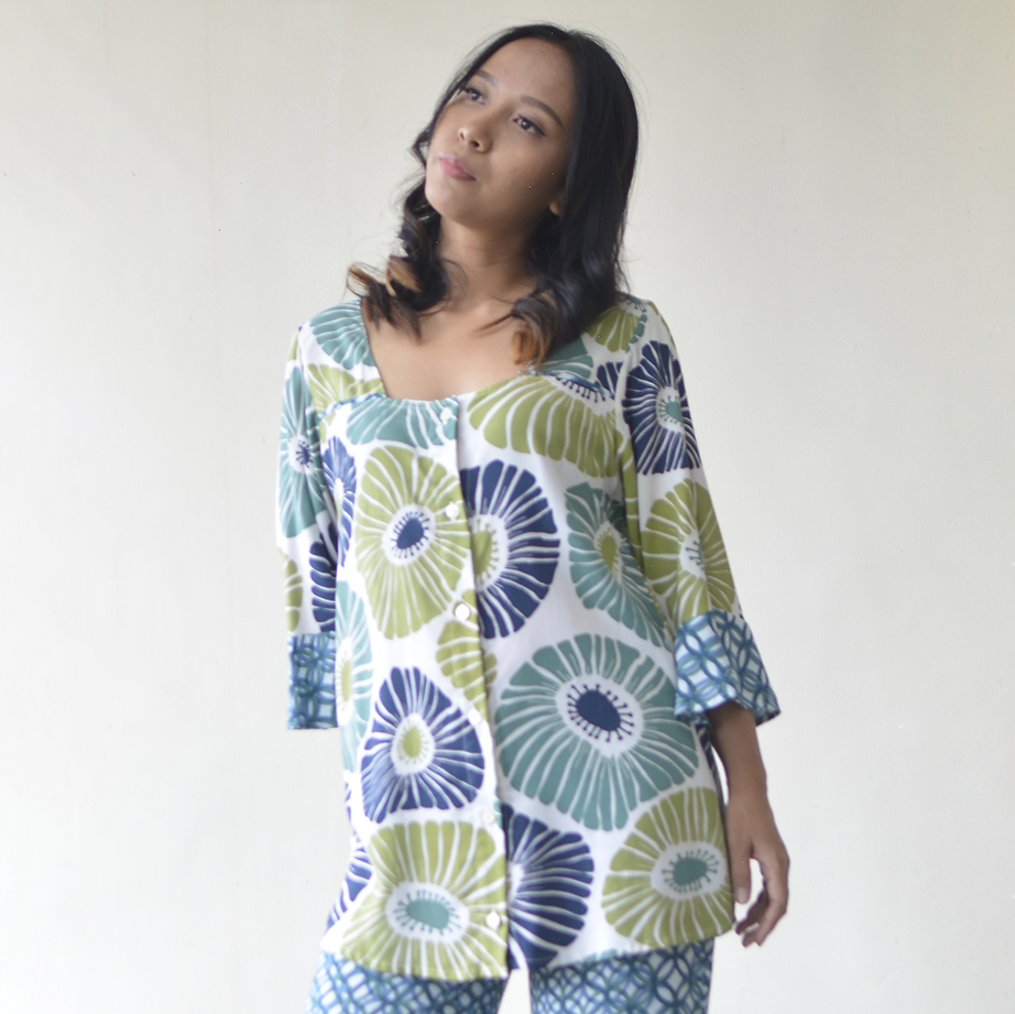 Bell Top | Green & Blue (2 sizes) - SALE