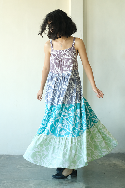 Ruffle Dress | Frangipani Cool (2 sizes)