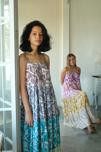 Ruffle Dress | Frangipani Warm (2 sizes)