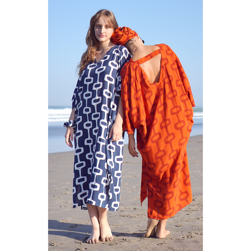 EcoDeluxe Kaftan Dress | Space Indigo (one size)