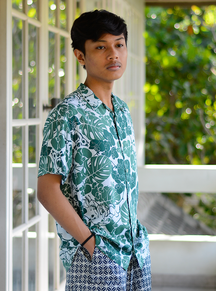 Hawaiian Shirt | Orchid Emerald (Small)  - SALE