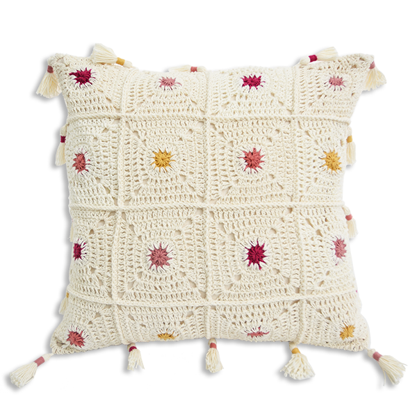 Cushion Cover Crocheted | Boho Dots Warm