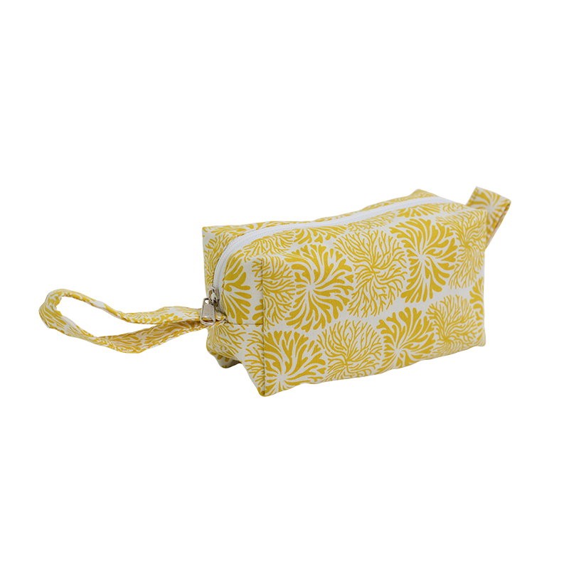 Cosmetic Case | Yellow set of 2 (med & small)