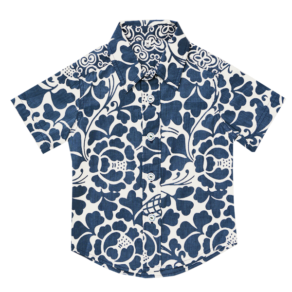 Little Button Down Scrappy Shirt | Blue (4 sizes)