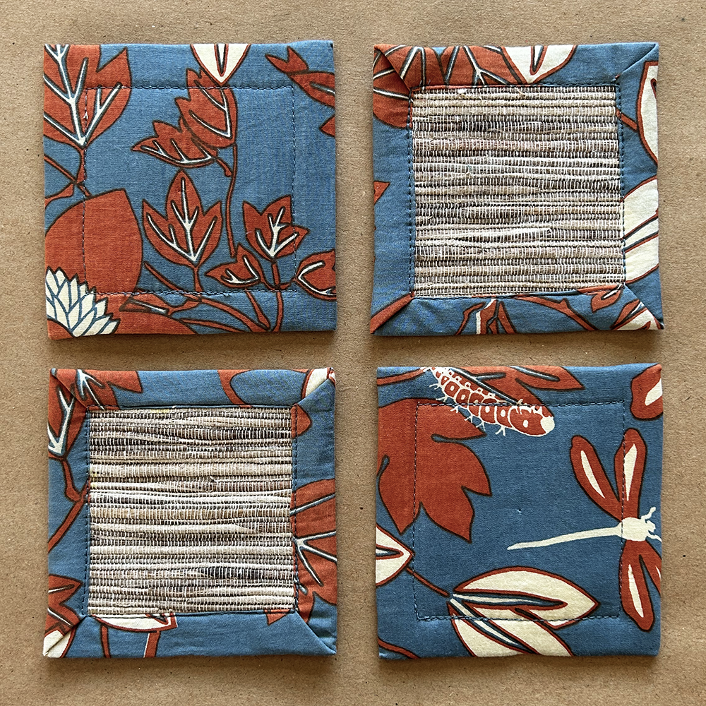 Waterlily Coasters | Passion Flower Blue Spice  (set of 8)