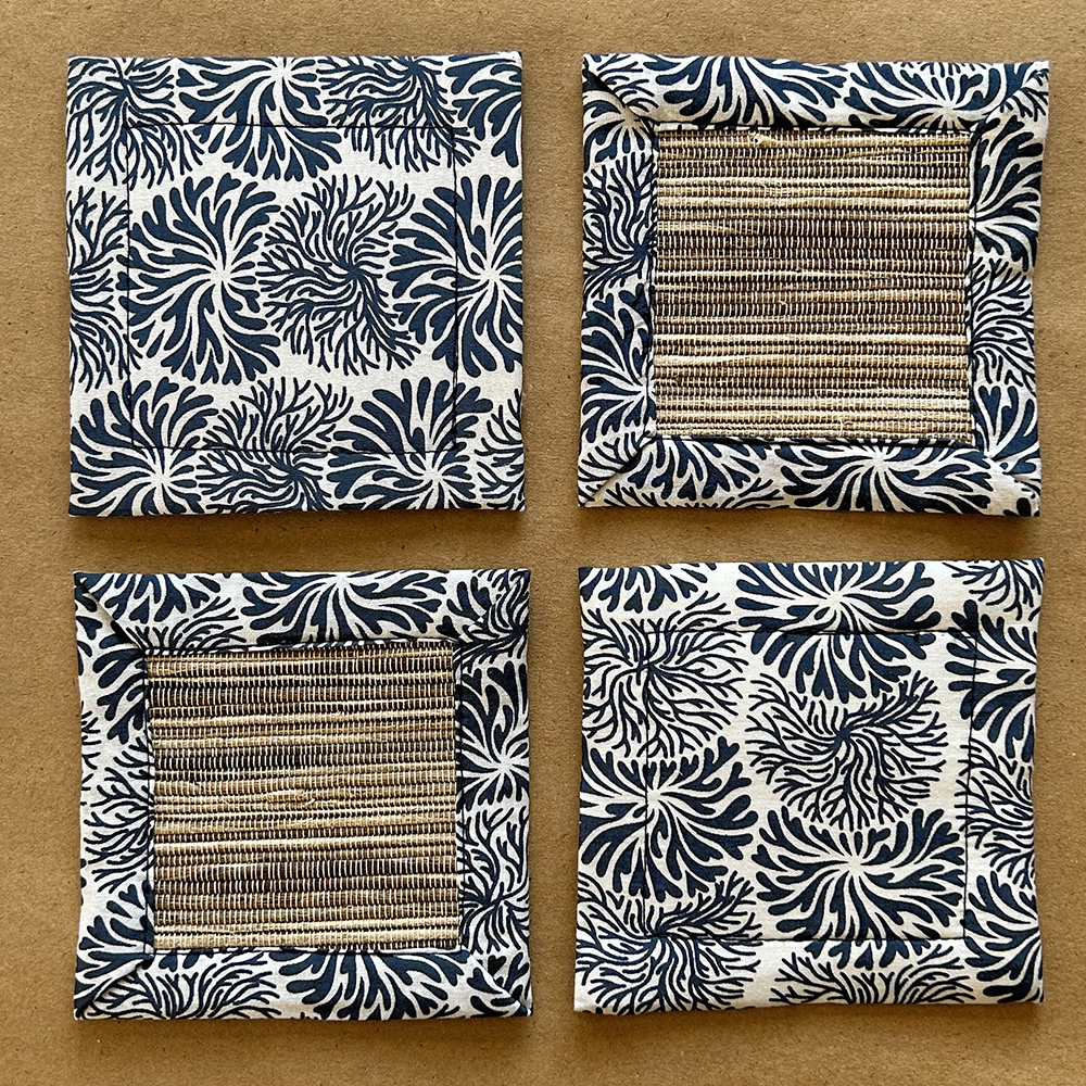 Waterlily Coasters | Tumbleweed Indigo (set of 8)