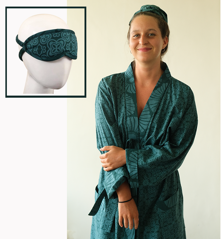 Cotton Kimono Robe | Emerald